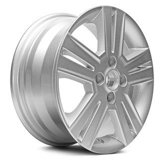 Replacement - Double 5-Spoke Painted Silver 15x6 Alloy Factory Wheel - Replica
