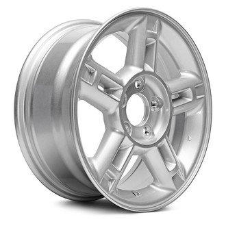 Replacement - Double 5-Spoke Painted Silver 16x7 Alloy Factory Wheel - Replica