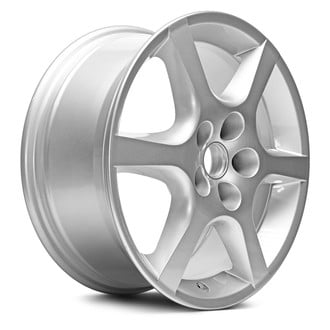 Replacement - 6 I-Spoke Painted Silver 17x7 Alloy Factory Wheel - Replica