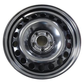 Replacement - 18-Hole Painted Black 16x6.5 Steel Factory Wheel - Replica