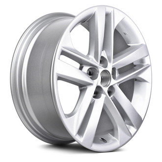 Replacement - Double 5-Spoke Painted Silver 16x7 Alloy Factory Wheel - Replica