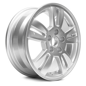 Replacement - Double 5-Spoke Painted Silver 15x6 Alloy Factory Wheel - Replica