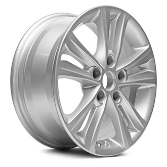 Replacement - Double 5-Spoke Painted Silver 16x6.5 Alloy Factory Wheel - Replica