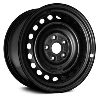 Replacement - 20-Hole Painted Black 16x7 Steel Factory Wheel - Replica