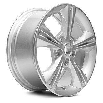 Replacement - Double 5-Spoke Painted Silver 16x7 Alloy Factory Wheel - Replica