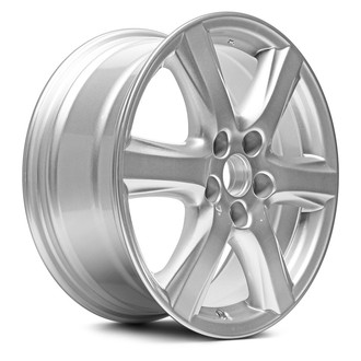 Replacement - 6 I-Spoke Painted Silver 17x7 Alloy Factory Wheel - Replica
