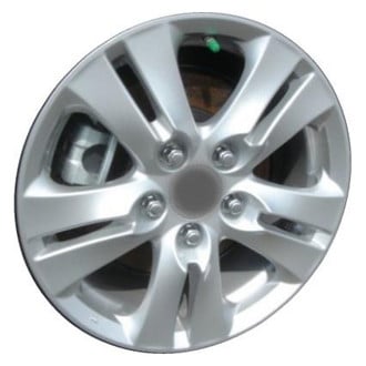 Replacement - Double 5-Spoke Painted Silver 16x6.5 Alloy Factory Wheel - Replica