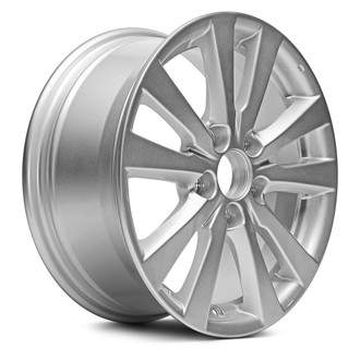 Replacement - 5 V-Spoke Painted Silver 16x6.5 Alloy Factory Wheel - Replica
