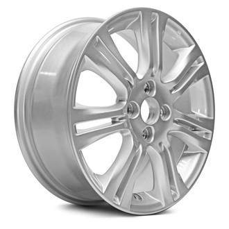 Replacement - 7 Double I-Spoke Painted Silver 16x6 Alloy Factory Wheel - Replica