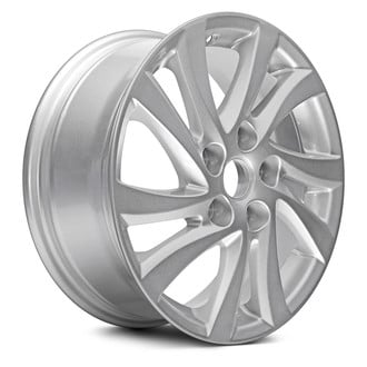 Replacement - 10 Spiral-Spoke Painted Silver 16x6.5 Alloy Factory Wheel - Replica