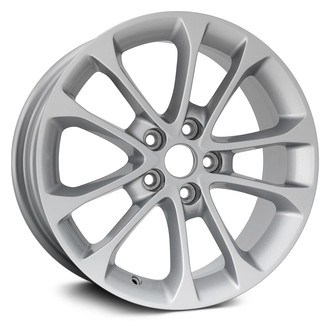 Replacement - 5 V-Spoke Painted Silver 17x7.5 Alloy Factory Wheel - Replica