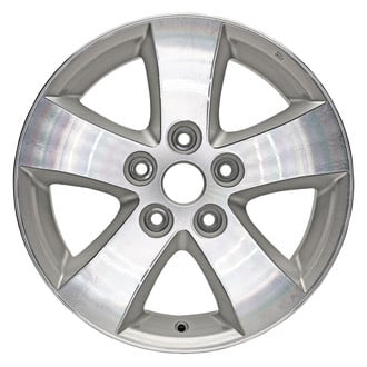 Replacement - 5-Spoke Machined Face with Painted Silver Pockets 17x6.5 Alloy Factory Wheel - Replica