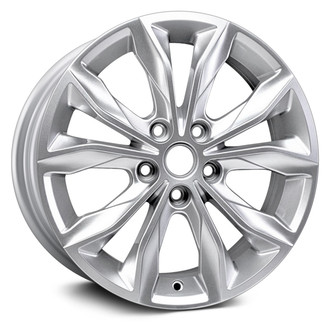 Replacement - 5 V-Spoke Painted Silver 17x7.5 Alloy Factory Wheel - Replica