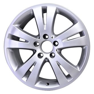Replacement - Double 5-Spoke Painted Silver 17x7.5 Alloy Factory Wheel - Replica