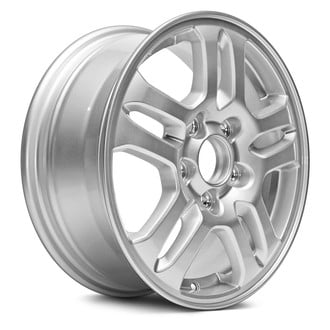 Replacement - Double 5-Spoke Painted Silver 15x6 Alloy Factory Wheel - Replica