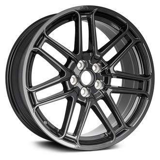 Replacement - 7 Double-Spoke Painted Gloss Black 18x8 Alloy Factory Wheel - Replica