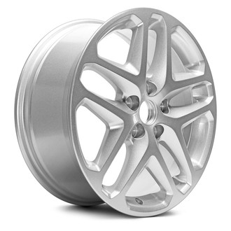 Replacement - Double 5-Spoke Painted Silver 17x7.5 Alloy Factory Wheel - Replica