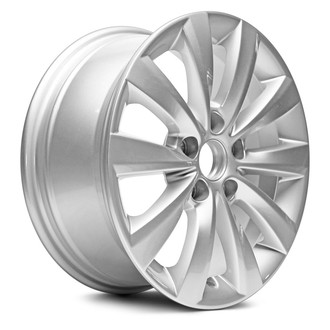 Replacement - 5 V-Spoke Painted Silver 16x6.5 Alloy Factory Wheel - Replica