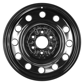Replacement - 12-Hole Painted Black 18x7.5 Steel Factory Wheel - Replica