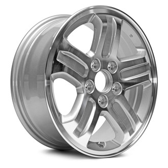 Replacement - 5-Spoke Machined Face with Painted Gray Pockets 16x6.5 Alloy Factory Wheel - Replica