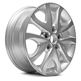 Replacement - 5 V-Spoke Painted Silver 16x6 Alloy Factory Wheel - Replica