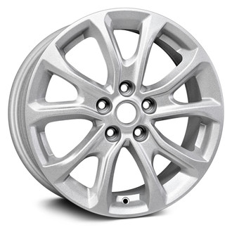 Replacement - 5 V-Spoke Painted Silver 17x7 Alloy Factory Wheel - Replica