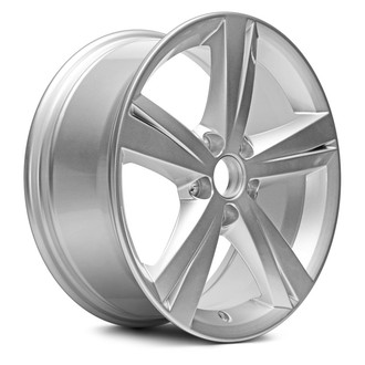 Replacement - 5 Turbine-Spoke Painted Silver 17x7 Alloy Factory Wheel - Replica
