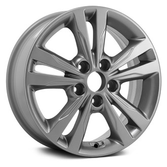 Replacement - Double 5-Spoke Painted Charcoal 16x6.5 Alloy Factory Wheel - Replica