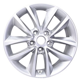 Replacement - 5 V-Spoke Painted Silver 17x7 Alloy Factory Wheel - Replica