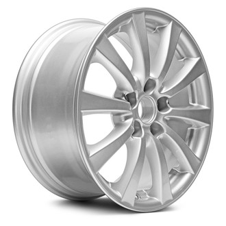 Replacement - 10 I-Spoke Painted Silver 17x8 Alloy Factory Wheel - Replica