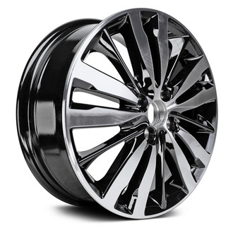 Replacement - W-Spoke Machined Face with Painted Black Pockets 16x6 Alloy Factory Wheel - Replica