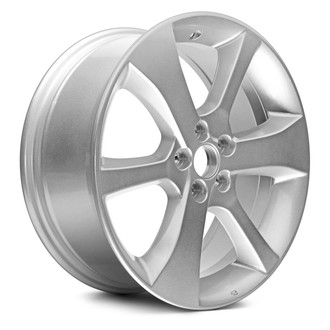 Replacement - 6 I-Spoke Painted Silver 17x7 Alloy Factory Wheel - Replica