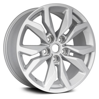 Replacement - 5 V-Spoke Painted Silver 18x8 Alloy Factory Wheel - Replica