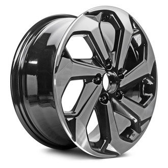 Replacement - 7 I-Spoke Machined Face with Painted Black Pockets 17x7.5 Alloy Factory Wheel - Replica