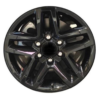 Replacement - Double 5-Spoke Painted Black 18x8.5 Alloy Factory Wheel - Replica