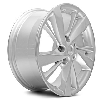 Replacement - 5 Double Spiral-Spoke Painted Silver 17x7.5 Alloy Factory Wheel - Replica