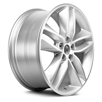 Replacement - Double 5-Spoke Painted Silver 18x8 Alloy Factory Wheel - Replica