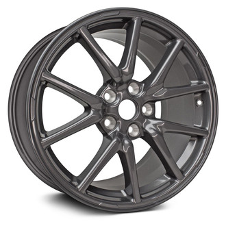 Replacement - 5 V-Spoke Painted Medium Gray 18x8.5 Alloy Factory Wheel - Replica