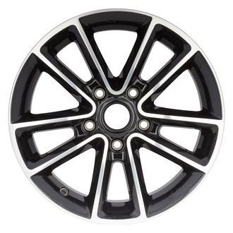 Replacement - Double 5-Spoke Polished Face with Painted Black Pockets 17x6.5 Alloy Factory Wheel - Replica
