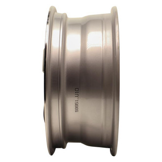 Replacement - 5 Spiral-Spoke Machined Face with Painted Silver Pockets 15x6 Alloy Factory Wheel - Replica