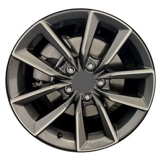 Replacement - 12 I-Spoke Machined Spokes with Charcoal Vents 17x7.5 Alloy Factory Wheel - Replica