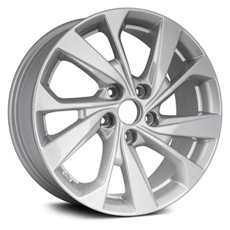 Replacement - 10 Spiral-Spoke Painted Silver 17x7 Alloy Factory Wheel - Replica