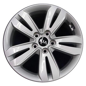 Replacement - Double 5-Spoke Painted Silver 17x7 Alloy Factory Wheel - Replica