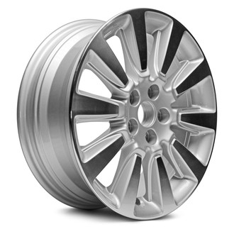 Replacement - 10 I-Spoke Machined Face with Painted Silver Spoke Inset and Painted Silver Pockets 18x7 Alloy Factory Wheel - Replica