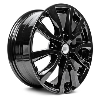 Replacement - 5 V-Spoke Painted Black 17x7 Alloy Factory Wheel - Replica