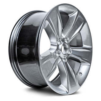 Replacement - 5-Spoke Painted Hyper Silver - Satin Carbon 18x7.5 Alloy Factory Wheel - Replica
