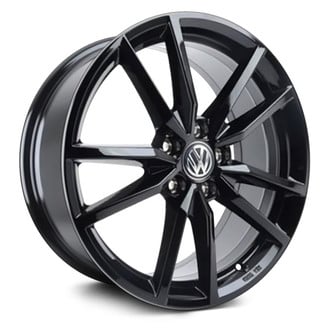 Replacement - 5 V-Spoke Painted Black 18x7.5 Alloy Factory Wheel - Replica