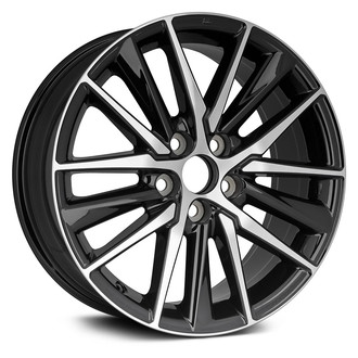 Replacement - 15 I-Spoke Machined Face with Painted Black Vents 18x8 Alloy Factory Wheel - Replica