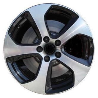 Replacement - 5 Spiral-Spoke Machined Face with Painted Black Pockets 18x7.5 Alloy Factory Wheel - Replica
