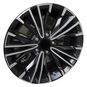 Replacement - 5 W-Spoke Machined Face with Painted Charcoal Spoke Inset and Painted Charcoal Pockets 18x8.5 Alloy Factory Wheel - Replica